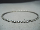 Impressive Vintage Navajo Sterling Silver Bangle Native American-Nativo Arts