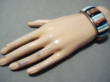 Native American Best Vintage Carlos Eagle Ottawa Turquoise Sterling Silver Bracelet-Nativo Arts