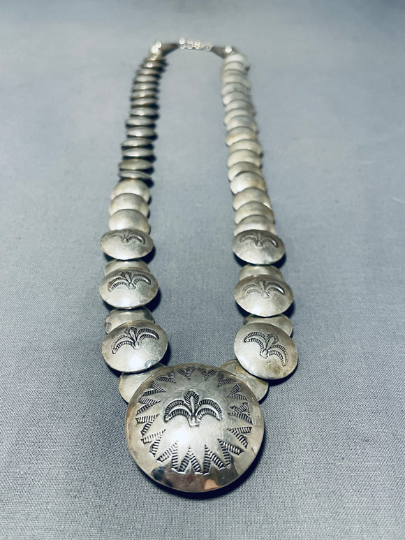 Authentic Vintage Native American Navajo Sterling Silver Necklace-Nativo Arts