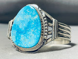 Native American Ocean Blue Navajo Jerr Nelson Sterling Silver Bracelet Cuff-Nativo Arts