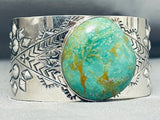 Colossal Green Turquoise Native American Repoussed Bracelet-Nativo Arts