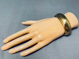 Very Rare Authentic Vintage Native American Navajo Orville Tsinnie Brass Bracelet-Nativo Arts