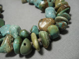 185 Grams Chunky Dunky Vintage Native American Navajo Royston Turquoise Sterling Silver Neckalce-Nativo Arts