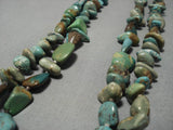 185 Grams Chunky Dunky Vintage Native American Navajo Royston Turquoise Sterling Silver Neckalce-Nativo Arts