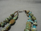185 Grams Chunky Dunky Vintage Native American Navajo Royston Turquoise Sterling Silver Neckalce-Nativo Arts