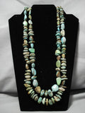 185 Grams Chunky Dunky Vintage Native American Navajo Royston Turquoise Sterling Silver Neckalce-Nativo Arts