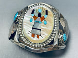 Ceremonial Vintage Native American Navajo Turquoise Sterling Silver Bracelet-Nativo Arts