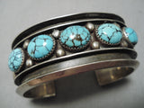 Museum Vintage Native American Navajo Spiderweb Turquoise Sterling Silver Bracelet Old-Nativo Arts