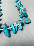 Native American Breathtaking Vintage Santo Domingo Kingman Turquoise White Shell Necklace-Nativo Arts