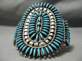 Huge Vintage Native American Navajo Neelde Turquoise Sterling Silver Bracelet-Nativo Arts