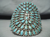 Incredible Signed Native American Navajo Turquoise Sterling Silver Bracelet-Nativo Arts
