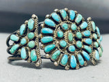 Native American Very Old Vintage Navajo Turquoise Sterling Silver Bracelet Cuff-Nativo Arts