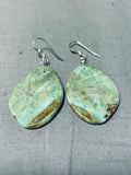 Native American Amazing Santo Domingo Royston Turquoise Sterling Silver Earrings-Nativo Arts