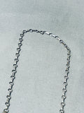 Eye Catching Vintage Native American Navajo Turquoise Sterling Silver Dangle Necklace-Nativo Arts