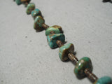 Native American Marvelous Vintage Santo Domingo Royston Turquoise Heishi Necklace-Nativo Arts