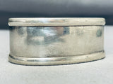 Superb Native American Laguna Signed Handcarved Sterling Silver Smooth Bracelet-Nativo Arts