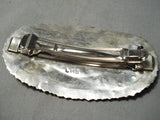 Best Vintage Native American Navajo Larry Moses Begay Turquoise Sterling Silver Hair Barrette-Nativo Arts