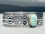 Charles John Native American Navajo Spiderweb Turquoise Sterling Silver Bracelet Cuff-Nativo Arts