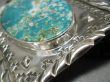 Huge Native American San Felipe Royston Turquoise Sterling Silver Bolo-Nativo Arts