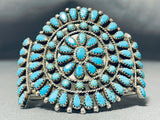 Tremendous Vintage Native American Navajo Turquoise Sterling Silver Bracelet-Nativo Arts