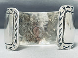 Juan Singer Signed Fabulous Vintage Native American Navajo Turquoise Sterling Silver Bracelet-Nativo Arts