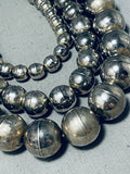 One Of The Best Ever Vintage Native American Navajo Sterling Silver Necklace-Nativo Arts