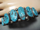 Superior Vintage Native American Navajo Sleeping Beauty Turquoise Sterling Silver Bracelet Old-Nativo Arts
