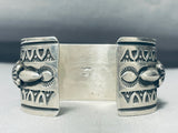 The Best Vintage Native American Navajo Cross Turquoise Sterling Silver Al Jake Bracelet (d)-Nativo Arts