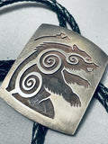 Best Vintage Native American Hopi Sterling Silver Bear Bolo Tie-Nativo Arts