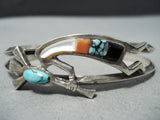 Excellent Vintage Navajo Turquoise Sterling Silver Bracelet Native American Old-Nativo Arts