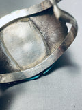 One Of The Best Vintage Native American Navajo Turquoise Eagle Inlay Sterling Silver Bracelet-Nativo Arts