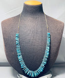 Native American Traditional Vintage Santo Domingo Old Kingman Turquoise Necklace-Nativo Arts
