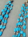 Native American 200+ Gram Vintage Santo Domingo Old Kingman Turquoise Heishi Necklace-Nativo Arts
