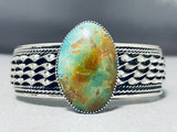 Twist Row Unique Vintage Native American Navajo Royston Turquoise Sterling Silver Bracelet-Nativo Arts