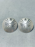 Sensational Native American Navajo Sterling Silver Earrings-Nativo Arts
