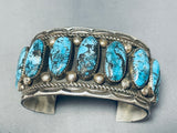 Grant Pawicki Astounding Vintage Native American Hopi Blue Diamond Sterling Silver Bracelet-Nativo Arts