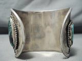 One Of Biggest Best Vintage Native American Navajo Royston Turquoise Sterling Silver Bracelet-Nativo Arts