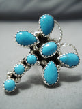 Marvelous Navajo Turquoise Sterling Silver Dragonfly Ring Native American-Nativo Arts