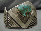 Important Zuni Native American Royston Turquoise Sterling Silver Bracelet-Nativo Arts