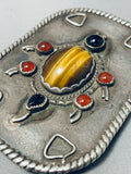 100 Grams Vintage Native American Navajo Turtle Sterling Silver Buckle Old-Nativo Arts
