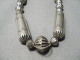 Museum Vintage Navajo Tube Sterling Silver Native American Necklace Old-Nativo Arts