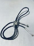 Micro Hand Carvings Vintage Native American Hopi Sterling Silver Bolo Tie-Nativo Arts