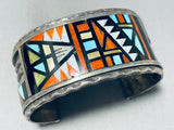 John Rosalie Bowannie Vintage Native American Zuni Turquoise Sterling Silver Bracelet-Nativo Arts