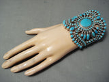 One Of The Best Ever Native American Navajo Turquoise Sterling Silver Bracelet-Nativo Arts