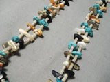 Darling Vintage Native American Navajo Turquoise Heishi Sterling Silver Necklace-Nativo Arts