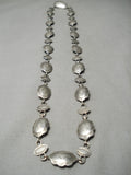 Helen Chee Yazzie Vintage Native American Navajo Hand Tool Sterling Silver Concho Belt Necklace-Nativo Arts