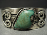 1920's Ingot Native American Jewelry Silver Vintage Navajo Cerrillos Turquoise Bracelet-Nativo Arts