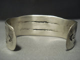 1920's Ingot Native American Jewelry Silver Vintage Navajo Cerrillos Turquoise Bracelet-Nativo Arts