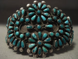 1920's Vintage Navajo Cerrillos Turquoise Native American Jewelry Silver Bracelet-Nativo Arts