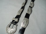 Important Vintage Native American Navajo Rick Martinez Sterling Silver Concho Belt-Nativo Arts